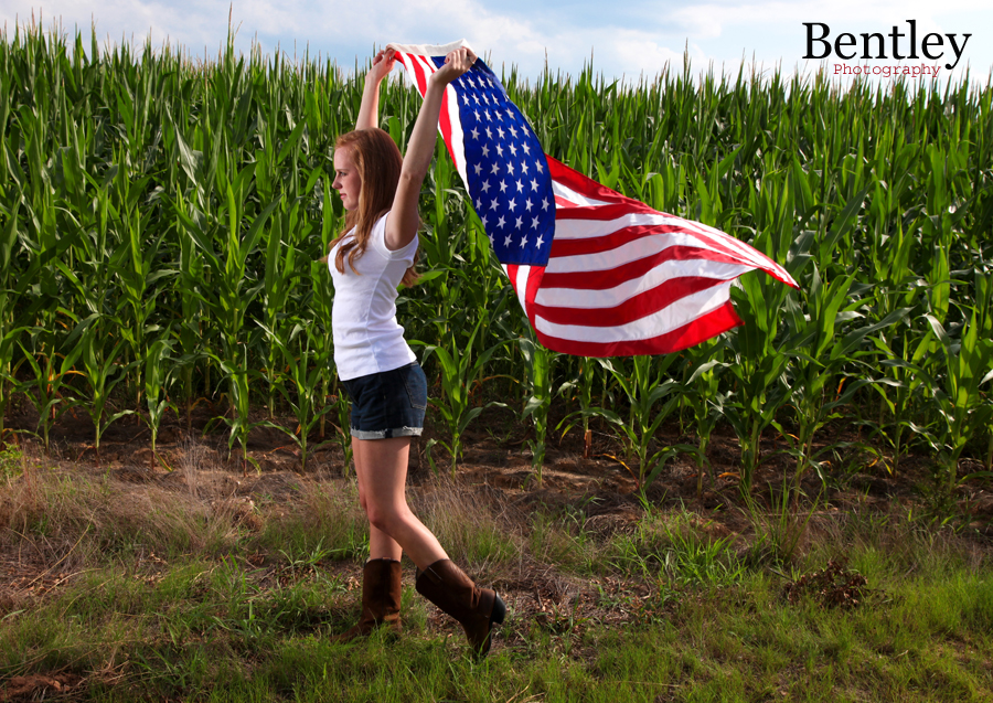 America_flag_senior_pictures_photography_pic_portrait_corn_Bentley_Georgia_USA
